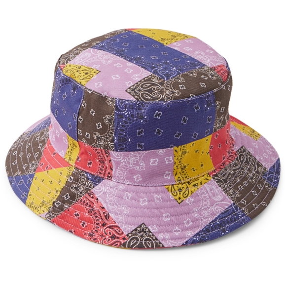 Sun Stone Other - Sun + Stone Men's Paisley Patchwork Bucket Hat, Created for Macy's - Lavendar